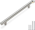 homdiy (30 Pack) Drawer Pulls Brushed Nickel Cabinet Pulls HD201SN Cabinet Hardware Euro Style Drawer Handles 6-1/4in Hole Centers Kitchen Cabinet Handles Cupboard Handles