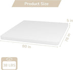 PayLessHere 5 Inch Memory Foam Mattress Cooling Gel Green Tea Infused Mattress,Medium Firm Mattresses Fiberglass Free/CertiPUR-US Certified/Bed-in-a-Box/Pressure Relieving King Size,White