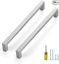 Ravinte 10 Pack Brushed Nickel Kitchen Cabinet Handles 8 Inch Cabinet Pulls Square Kitchen Hardware for Cabinet Drawer Pulls Drawer Handles Come with Screwdriver