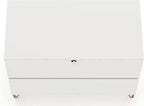 Manhattan Comfort Rockefeller 3 Drawer Dresser for Bedroom Storage, Nursery, Closet, Living Room, Entryway, TV Stand for Screens up to 32 Inches, Anti-Tip Kit Included, Set of 1, White
