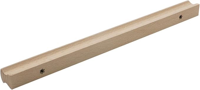 10Pcs Unfinished Beech Wood Solid Furniture Pulls Handles,Unfinished Unpainted Paintable Wooden Cupboard Closet Drawer Handle Pull,Length 11.81",Hole Dis.8.82"