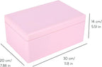Large Pink Wooden Box Storage with Hinged Lid | 11.8 x 7.87 x 5.51 inches (+-0.5) | Gift Box Kitchen Storage | Product NOT Intended for 15 Years OR Below