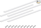 uxcell Cabinet Finger Edge Pull, 5pcs 800mm / 31.5" Aluminum Alloy Back Mount Hidden Cabinet Pulls Concealed Handle for Home Kitchen Drawer Cabinet, Silver