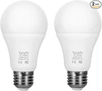 Dusk to Dawn Light Bulb 7W E26 Smart Sensor LED Bulbs Built-in Photosensor Detection with Auto Switch Outdoor Indoor LED Lighting Lamp for Porch Front Door Garage Basement (Cool White, 2 pack)