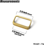 Goo-Ki Brushed Gold Cabinet Pulls with Hole Center 2.5''(64MM),Modern Zinc Alloy Finger Pulls for Drawer,Wardrobe,Cupboard,6 Pack