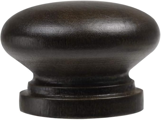 Mysummer 8 Pack Round Wood Drawer Knobs Black Walnut Finished Kitchen Cabinet Pulls Handles Hardware for Kitchen Cabinets Furniture Dresser Wardrobe Cupboard Drawer Pulls Knobs