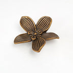 Flower Cabinet Knobs, Antique Brass, 4 Pack, Zinc Alloy Decorative Hardware for Decorative Handles for Furniture, Vanity, Kitchen,Closet, Bathroom – Unique Antique Pull