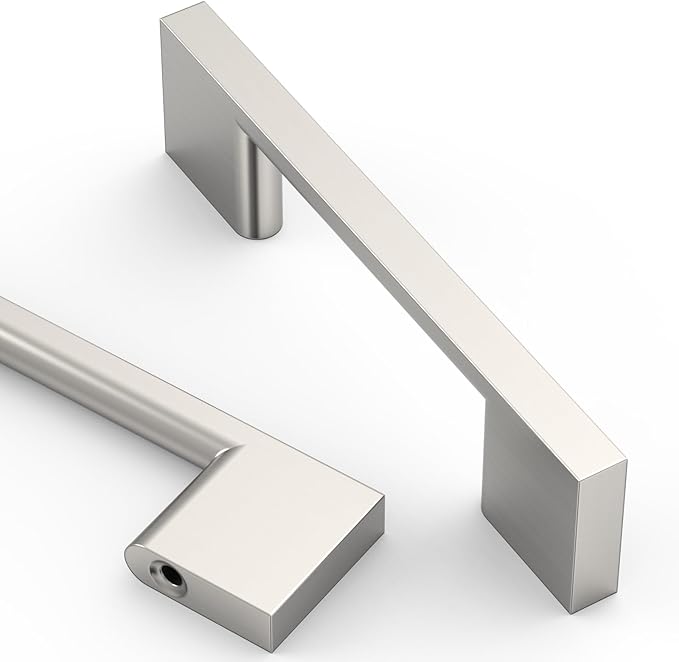 Asidrama 10 Pack 3 Inch(76mm) Brushed Satin Nickel Kitchen Cabinet Handles, Cabinet Pulls Kitchen Cabinet Hardware for Cupboard Drawer Pulls