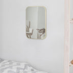 10Pcs Table Desk Vanity Makeup Mirror, 8-Inch Simple Portable Travel Mirror with Stand, Standing and Wall Hanging Dual-use Beige