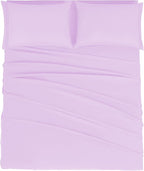 Mejoroom Bed Sheets Set, Extra Soft Luxury Full Sheets with 16 Inch Deep Pocket,Premium Bedding Collection - Breathable Wrinkle Fade Stain Resistant - 4 Piece (Full, Lavender)