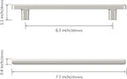 10 Pack 6.3 Inch(160mm) Kitchen Cabinet Handles Brushed Satin Nickel Cabinet Pulls Kitchen Cabinet Hardware Drawer Pulls for Cupboard Wardrobe