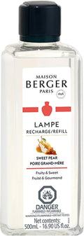 Sweet Pear | Lampe Berger Fragrance Refill by Maison Berger | for Home Fragrance Oil Diffuser | Purifying and perfuming Your Home | 16.9 Fluid Ounces - 500 milliliters | Made in France