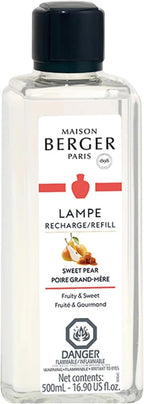 Sweet Pear | Lampe Berger Fragrance Refill by Maison Berger | for Home Fragrance Oil Diffuser | Purifying and perfuming Your Home | 16.9 Fluid Ounces - 500 milliliters | Made in France