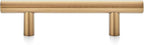Ravinte 6 Pack 5 Inch Cabinet Pulls Brushed Brass Stainless Steel Kitchen Drawer Pulls Cabinet Handles 5”Length, 3” Hole Center