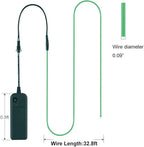 MaxLax EL Wire Green, 32.8ft/10m Portable Battery Pack Neon Light Strip 360° Cuttable Glowing Rope Lights for Parties, Halloween, DIY Decoration