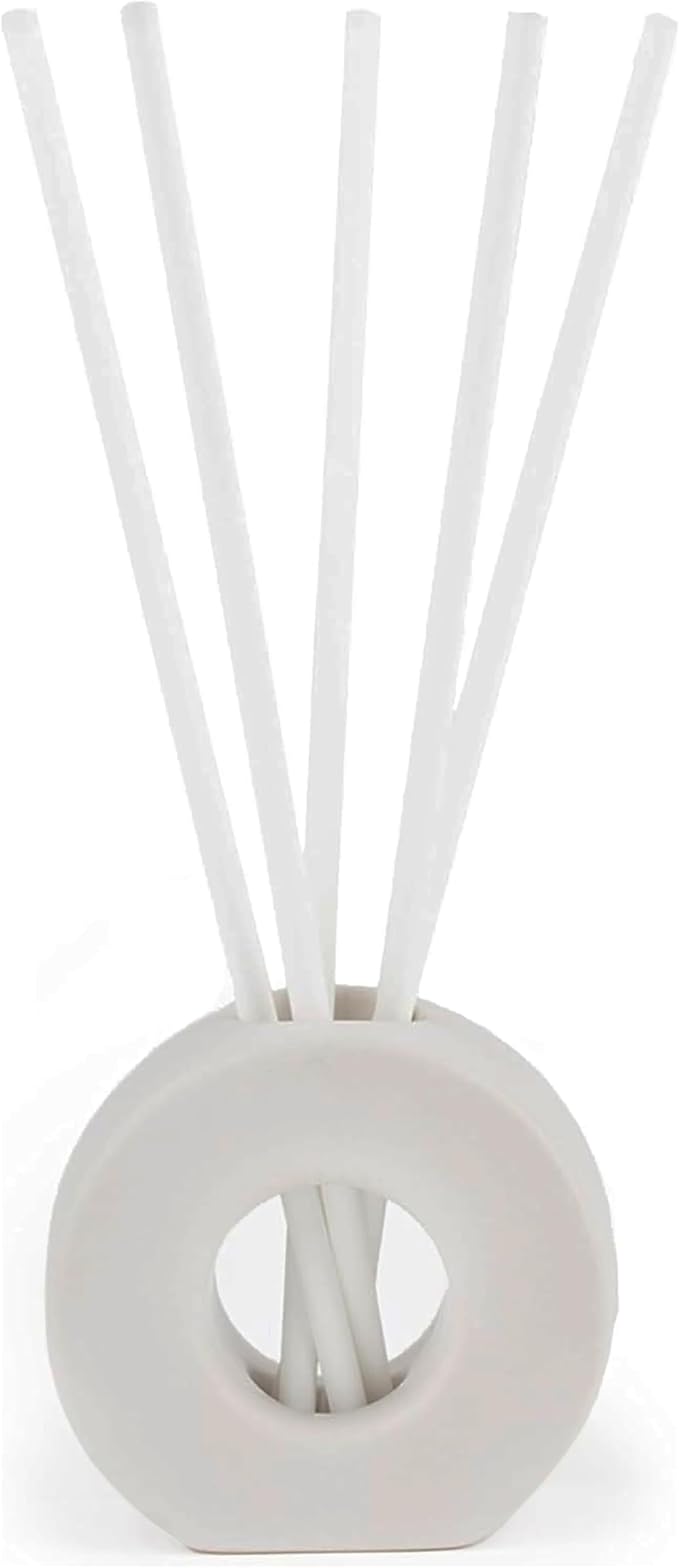 ScentAir Infused Liquidless Reeds | Includes 25 Flameless Reeds and 1 Decorative Vase, White | Essential Oil Aroma Diffuser Sticks | Fresh Spa Scents | Gifting Fragrance | Eucalyptus Mint