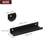 uxcell Cabinet Finger Edge Pull, 5pcs 120mm / 4.72" Aluminum Alloy Back Mount Hidden Cabinet Pulls Concealed Handle for Home Kitchen Drawer Cabinet, Black