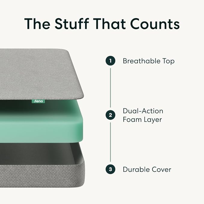 Siena 6" Twin Foam Mattress - Medium Firm - 180 Night Trial - Premium Pressure-Relieving Layers - 10 Year Warranty - Mattress in a Box - CertiPUR-US Certified