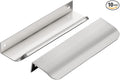Ravinte Hardware 10 Pack Silver Cabinet Handles, 5.9 Inch (150mm) Finger Edge Pulls, 5 Inch Hole Center, Finger Pulls for Cabinets