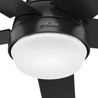 Hunter 51314 Aerodyne Ceiling Fan 52 inches Matte Black
