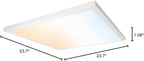 Ultralux 2x2 ft Surface Mount Ceiling Light Panel – Slim, Edge Lit, Flush Mount Flat Panel for Kitchen, Home & Office - TRIAC Dimmable, 3CCT Adjustable Color Temperature (Matte White, 1 Pack)