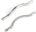 Goo-Ki Low Profile Satin Nickel Cabinet Pulls, Double Hole Centers (3.8''/5'') Zinc Alloy Handle for Drawer Cupboard Wardrobe,6 Packed…