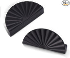 10 Pack 3 Inch (76mm) Matte Black Cabinet Pulls Cup Flat Drawer Handles Kitchen Cupboard Pull Bathroom Dresser Sunflower Handle Unique Hardware for Furniture Door Wardrobe Hardware TYH-MB-10