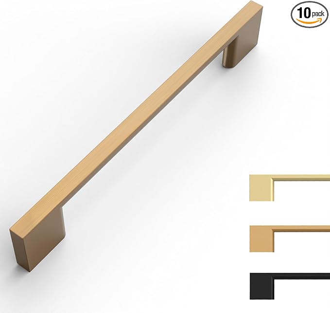 10 Pack Champagne Bronze Cabinet Pulls 6.25 Inch Cabinet Handles Kitchen Cabinet Hardware Kitchen Handles for Cabinets Champagne Dresser Pulls Kitchen Pulls
