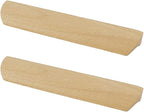 2Pcs Unfinished Wood Solid Furniture Pulls Handles,Unfinished Unpainted Paintable Wooden Handles Cupboard Closet Drawer Handle Pull,Length 6.1",Hole Dis.5.04"