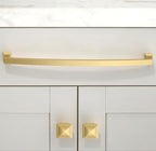10 Pack Brushed Gold Cabinet Pulls 10 Inch(254mm) Kitchen Cabinet Handles Solid Zinc Alloy Cabinet Hardware Drawer Pulls