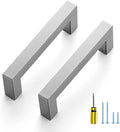 Ravinte 15 Pack Brushed Nickel Kitchen Cabinet Handles 3-1/2 Inch Cabinet Pulls Square Kitchen Hardware for Cabinet Drawer Pulls Drawer Handles Come with Screwdriver