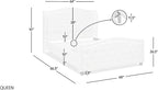 Jennifer Taylor Home Fontana Wingback Upholstered Platform Bed Frame