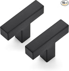 JOY DECOR 15 Pack Cabinet Knobs, Black Cabinet Handles, 2 Inch Kitchen Knobs, Single Hole Drawer Hardware for Dresser Drawers