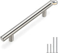 homdiy 96mm Cabinet Handles Drawer Pulls - HD201SN Cabinet Hardware Brushed Nickel Cabinet Pulls 10 Pack Modern Cupboard Handles for Kitchen Cabinets