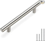 homdiy 96mm Cabinet Handles Drawer Pulls - HD201SN Cabinet Hardware Brushed Nickel Cabinet Pulls 20 Pack Modern Cupboard Handles for Kitchen Cabinets