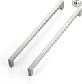 JOY DECOR 12 Pack Cabinet Handles, Brushed Nickel Cabinet Pulls, 12-3/5 Inch Kitchen Closet Handles Square Drawer Pulls Stainless Steel Drawer Hardware, 320mm Hole Centers