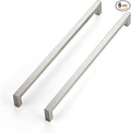 JOY DECOR 6 Pack Cabinet Handles, Brushed Nickel Cabinet Pulls, 12-3/5 Inch Kitchen Closet Handles Square Drawer Pulls Stainless Steel Drawer Hardware, 320mm Hole Centers