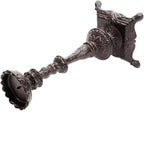 Sungmor Heavy Duty Cast Iron Candlestick Holders - Handcrafted Vintage Candelabra - 37CM/15Inch Tall 1-Head Candle Holder - Decorative Pillar Candle Stand for Christmas Birthday Wedding Home Party
