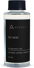 My Way Diffuser Oil, Inspired by 1 Hotel Miami Beach, 6.7 FL Oz, 200 mL Hotel Scent Diffuser Oil, My Way Aromatherapy Blend of Essential Oils for Home & Office, Leather & Sandalwood Scent.