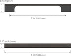 Asidrama 10 Pack 7 Inch(177mm) Oil Rubbed Bronze Kitchen Cabinet Handles, Cabinet Pulls Kitchen Cabinet Hardware for Cupboard Drawer Pulls