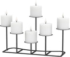 Black Pillar Candle Holders Fireplace Candelabra for Home Decor Iron Candle Holder DIY 6