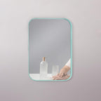 10Pcs Table Desk Vanity Makeup Mirror, 8-Inch Simple Portable Travel Mirror with Stand, Standing and Wall Hanging Dual-use Blue