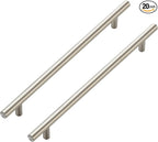 JOY DECOR 20 Pack Cabinet Handles, Brushed Nickel Cabinet Pulls, 8-3/4 in Hole Center Kitchen Cabinet Handles, Stainless Steel T Bar Handles for Dresser Drawers
