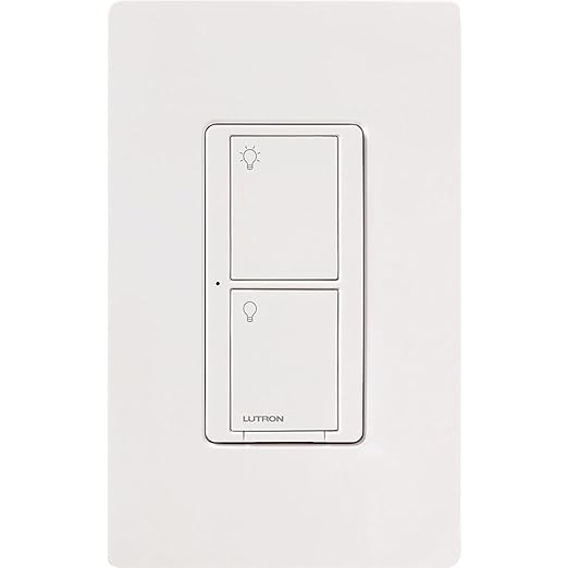 Lutron Caseta Original Smart Light Switch 5 Pack (Lutron Smart Hub Required), for Home, LED Lights, and Fans, 6 Amp, Single-Pole/3-Way, Neutral Required, PD-6ANS-WH, White