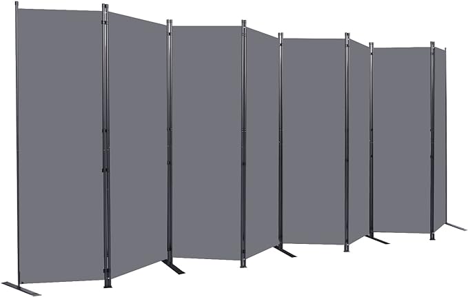 Room Divider 6FT Portable Room Dividers and Folding Privacy Screens, 176'' W Fabric Divider for Room Separation, 8 Panel Partition Room Dividers Freestanding Wall Divider Screen for Dorm Studio Office