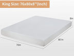 PayLessHere 8 Inch King Gel Memory Foam Mattress Fiberglass Free/CertiPUR-US Certified/Bed-in-a-Box/Cool Sleep & Comfy Support