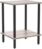TUTOTAK End Table, Set of 2, Side Table, Nightstand, 2-Tier Storage Shelf, Sofa Table for Small Space, Living Room, Bed Room TB01BG035