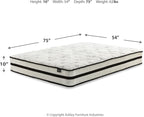 Signature Design by Ashley Full Size Chime 10 Inch Medium Firm Hybrid Mattress with Cooling Gel Memory Foam for Pressure Relief, Fiberglass Free, Mattress In A Box