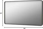 Bronze Bathroom Mirror for Wall, 55x30 Large Brushed Bronze Vanity Mirror for Bathroom, Rounded Rectangle Mirror, Anti-Rust, Shatterproof (Horizontal/Vertical)