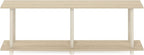Furinno Turn-N-Tube No Tools Modern Rectangle Side Table, Bauhaus Oak/Beige